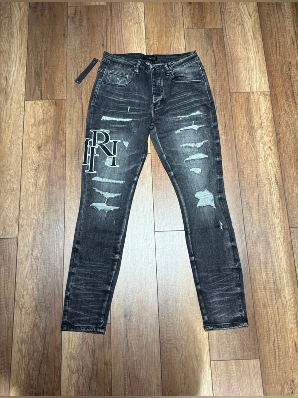 Amiri Mens Black Ripped Skinny Jeans Brand New Waist Size 30,32